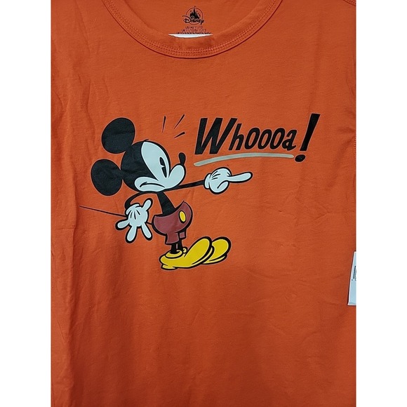 NWT Disney Youth 11/12 Mickey Mouse Red Whoooa Long Sleeve Shirt - Picture 2 of 9